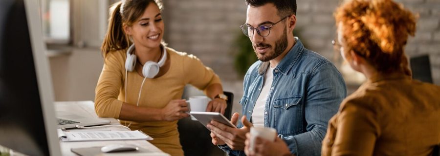 team-young-entrepreneurs-having-business-meeting-office-focus-is-businessman-using-digital-tablet_637285-2014